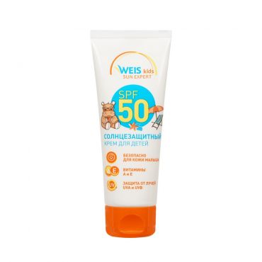 Детский крем для загара WEIS Sun Expert солнцезащитный , SPF 50 75мл.