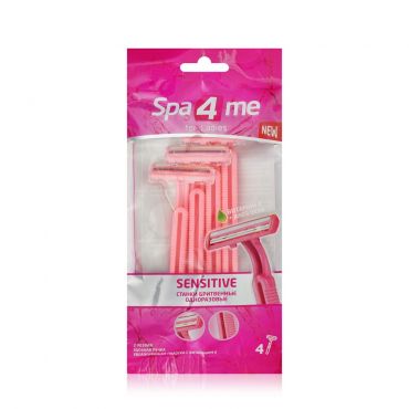 Женские одноразовые станки для бритья Spa 4 Me Sensitive 2 лезвия 4шт.