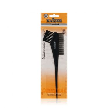 Кисть для окрашивания волос с расческой Kaizer Professional искусственный ворс.