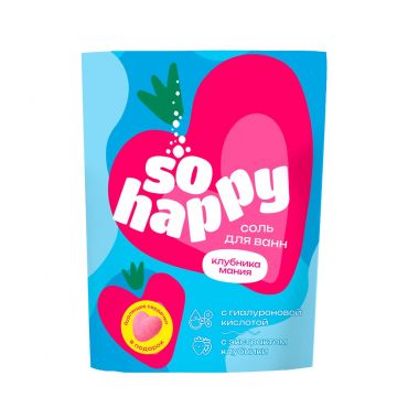 Соль для ванн Laboratory Katrin So Happy Клубника Мания 500г.