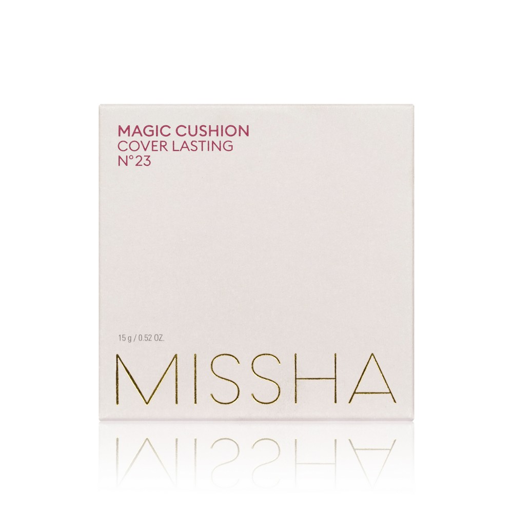 Тональный Кушон для лица Missha Magic Cushion Cover Lasting с устойчивым покрытием 23 15г. Фото 1.