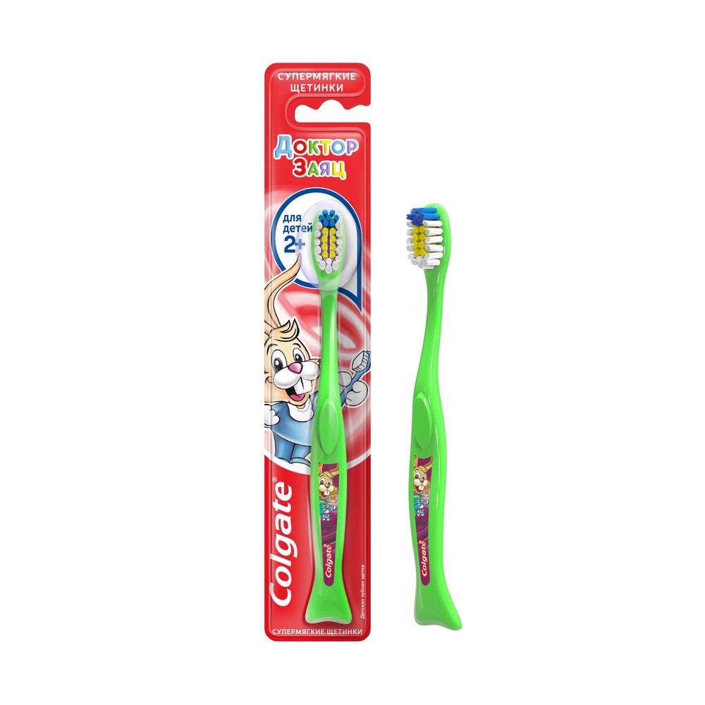 Детская зубная щетка Colgate Доктор заяц супер мягкая 2+. Фото 15.