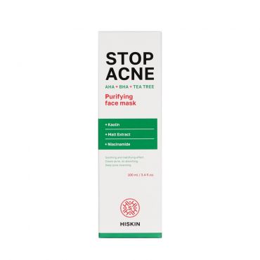 Очищающая маска для лица Hiskin Hiskin Stop Acne AHA + BHA + Tea tree 100мл.