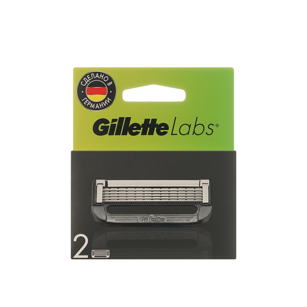 Сменные кассеты для станка Gillette Labs 5 лезвий 2шт. Фото 1.