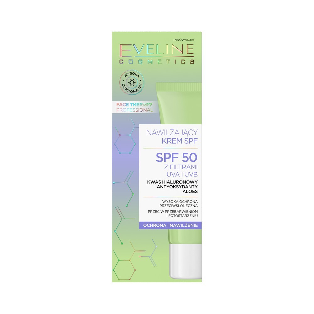 Увлажняющий крем для лица с фильтрами UVA и UVB Eveline Face Therapy Professional SPF 50 30мл 299₽
