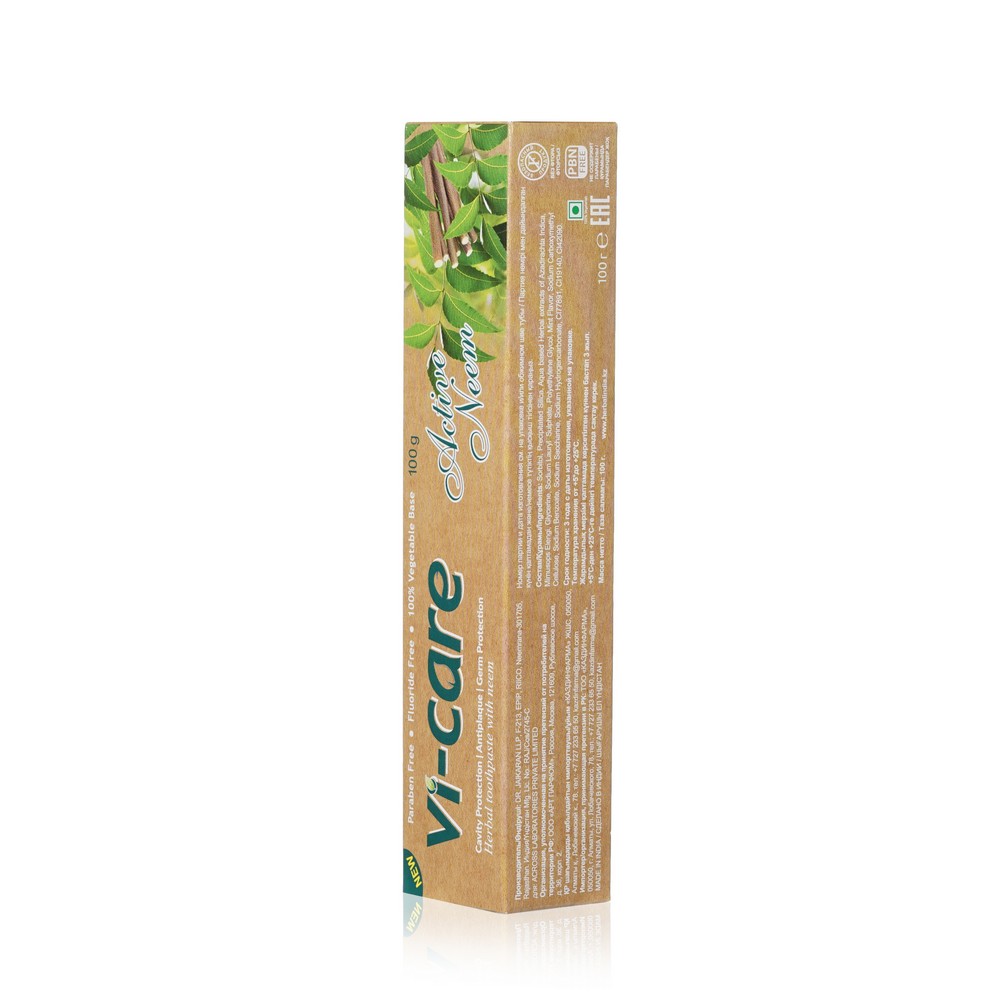 Зубная паста Vi-care " Active Neem " с нимом 100г. Фото 2.