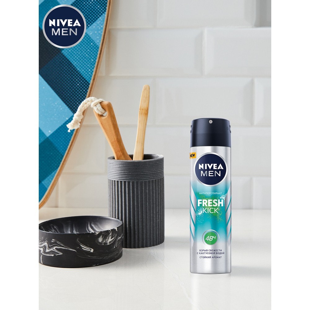 Мужской дезодорант - антиперспирант NIVEA Men " Fresh Kick " 150мл. Фото 7.