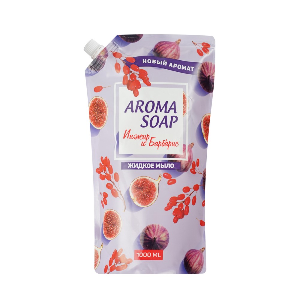 Жидкое мыло Aroma Soap " Инжир и барбарис " 1000мл. Фото 1.