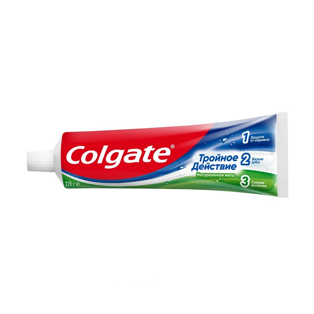 Зубная паста Colgate Тройное действие " Натуральная мята " 150мл. Фото 3.