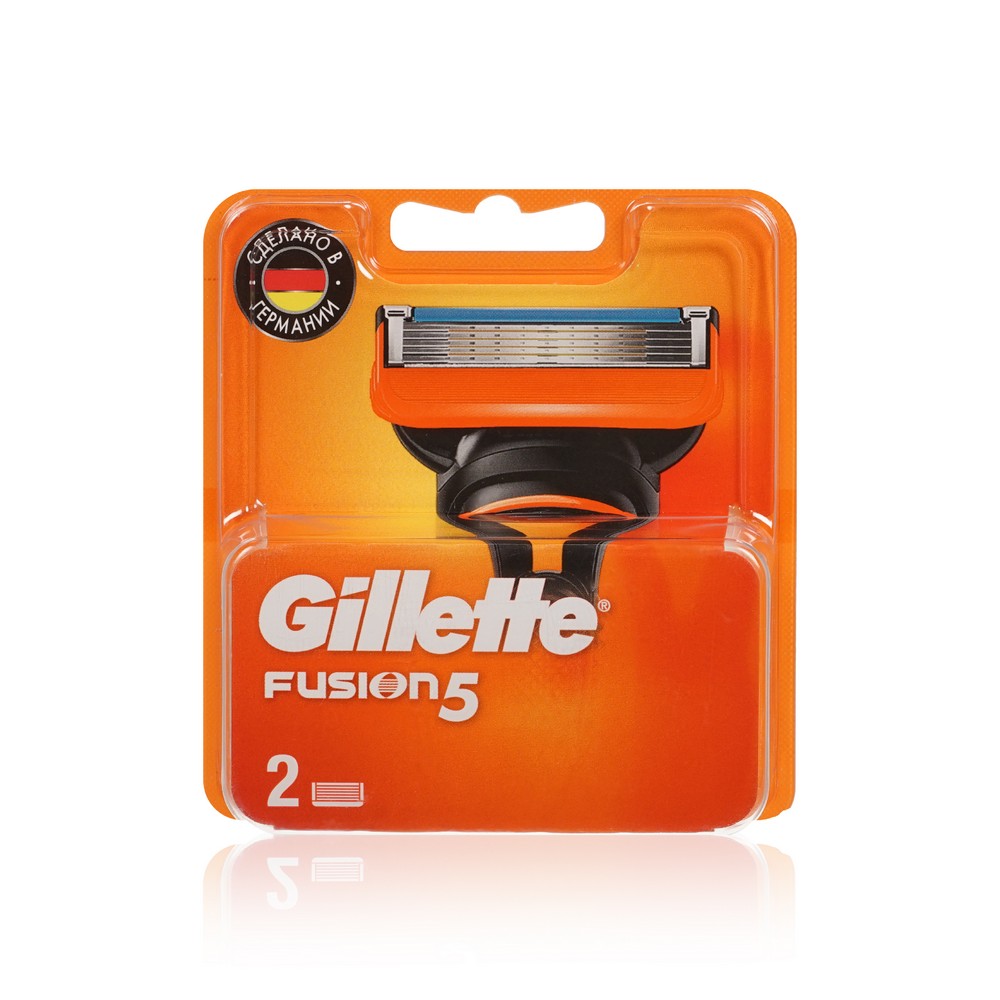 Кассеты для станка Gillette Fusion сменные 2шт. Фото 1.