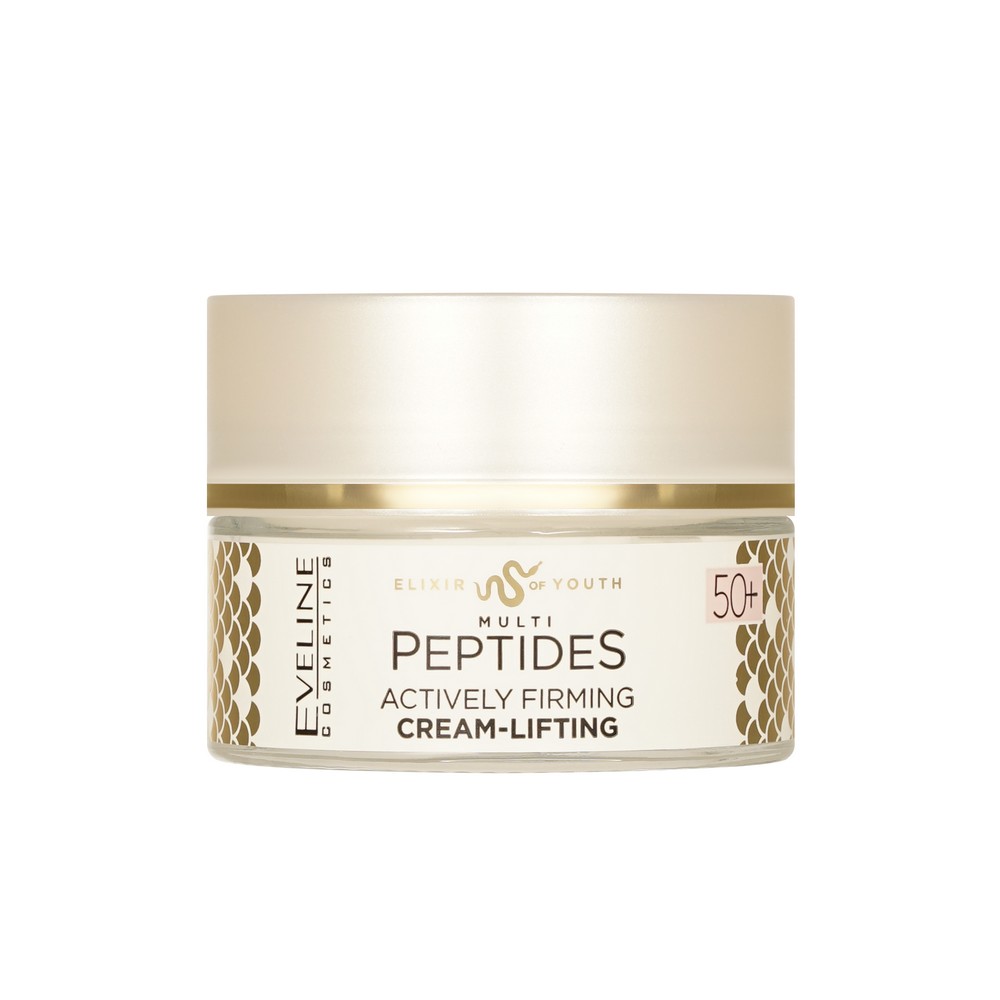 Активно укрепляющий крем - лифтинг для лица Eveline Multi Peptides 50+ 50мл. Фото 5.