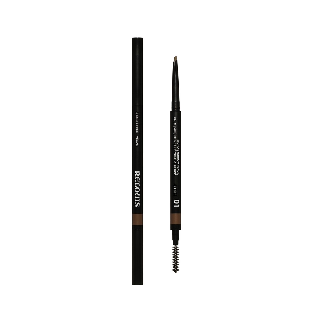 Ультратонкий карандаш для бровей Relouis Micro eyebrow pencil 01 0,08г. Фото 1.