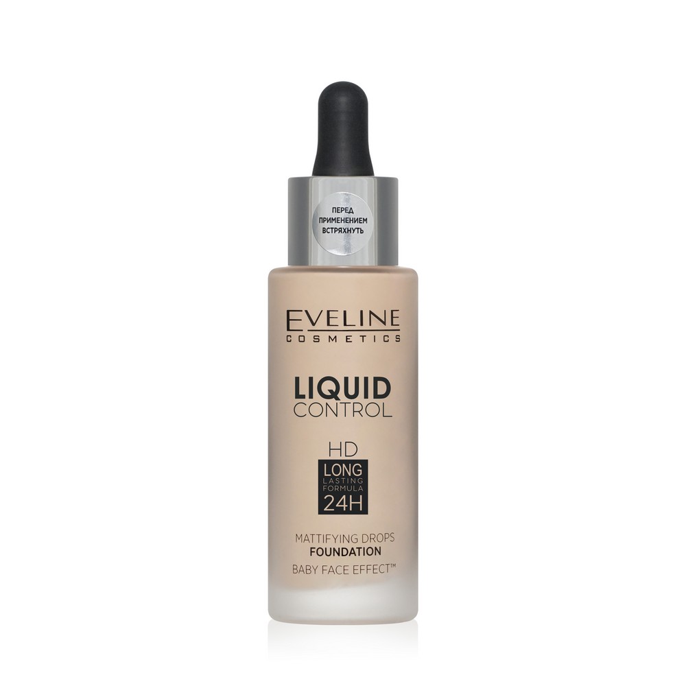 Тональный крем для лица Eveline Liquid control 030 Sand Beige 32мл. Фото 1.