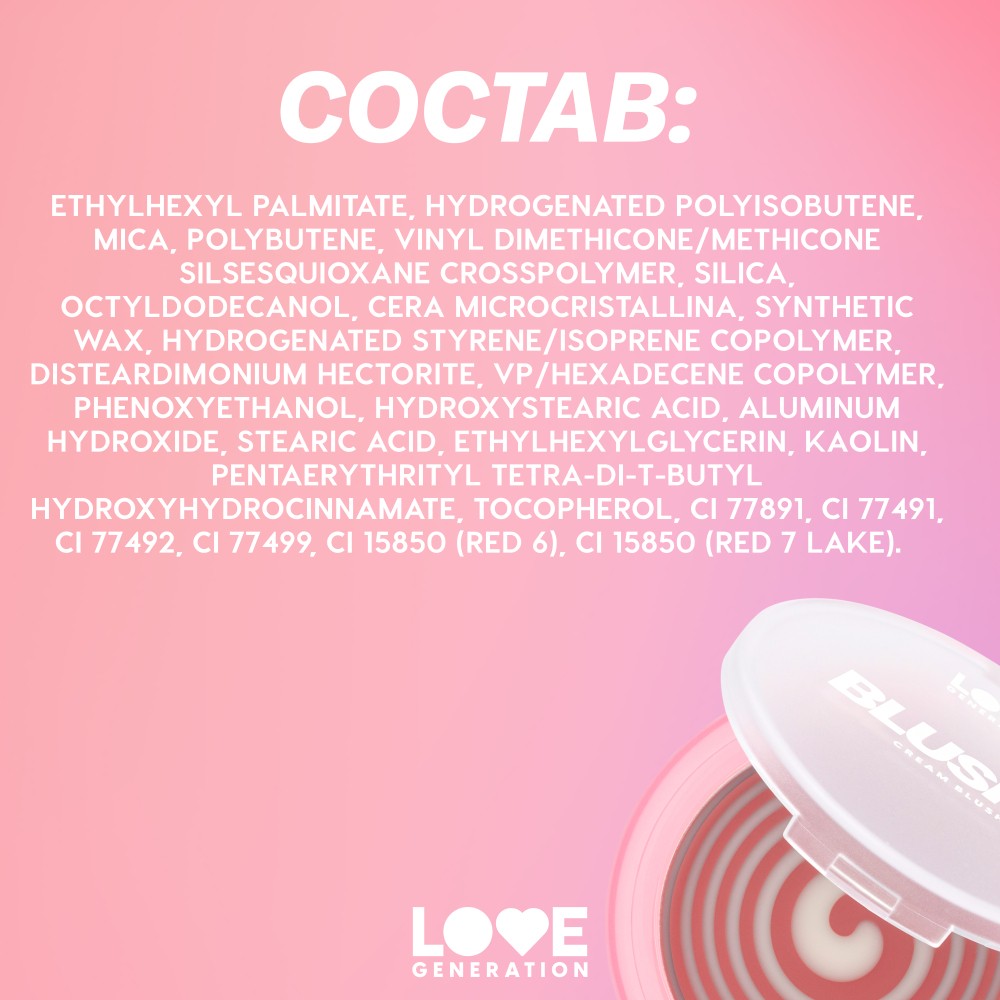 Кремовые румяна для лица Love Generation Blush Me Up 03 2,7г. Фото 7.