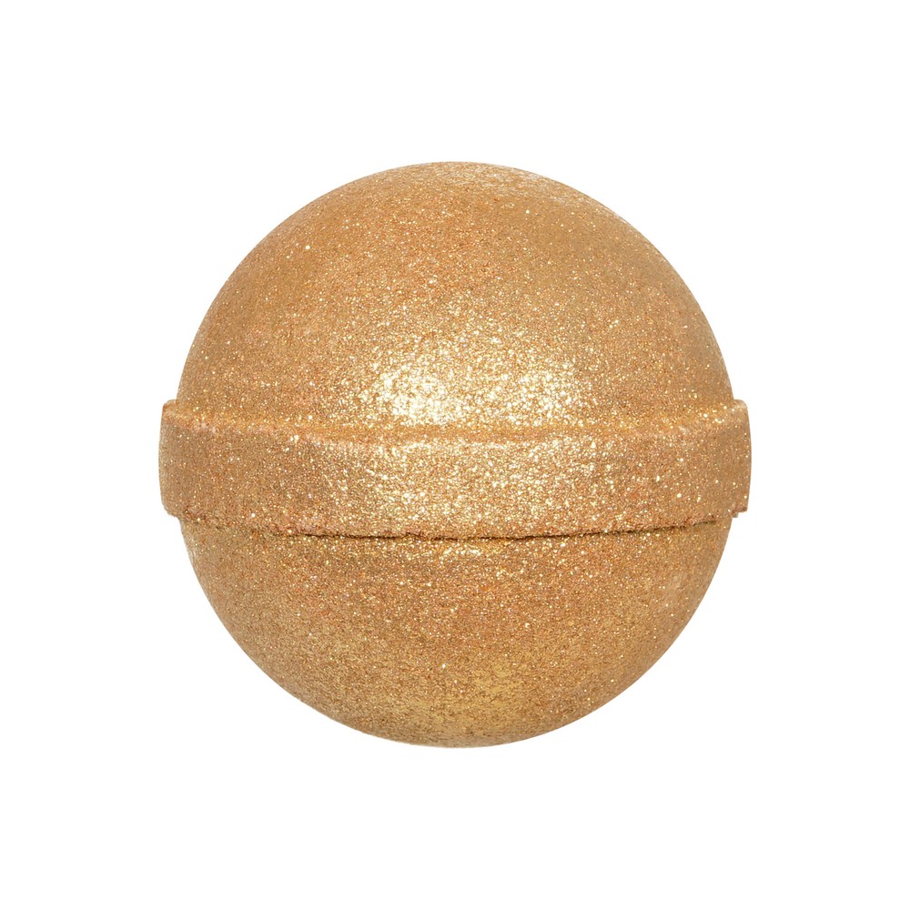 Бомбочка для ванны с шиммером Delicare Shimmer Bath Bomb золотая 130г. Фото 4.