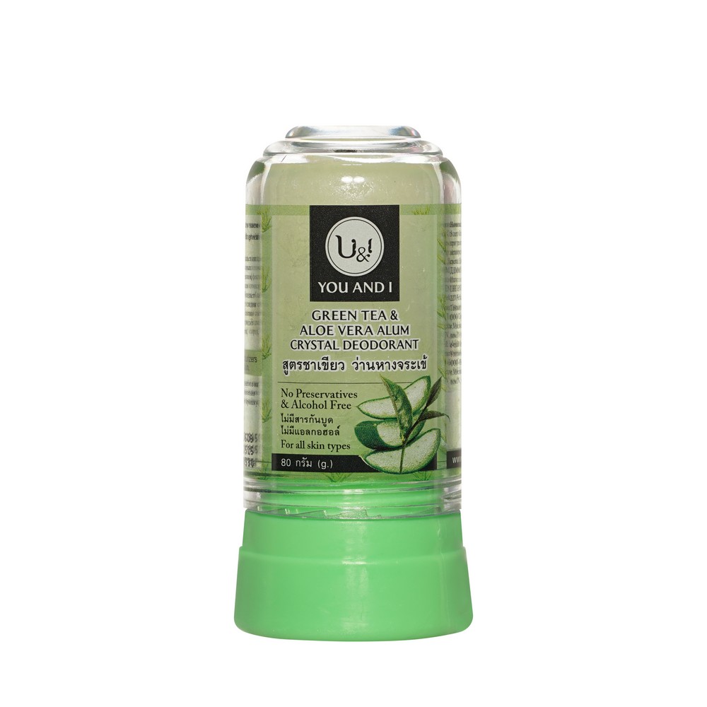 Кристаллический дезодорант U&I Green Tea & Aloe Vera 80г. Фото 1.