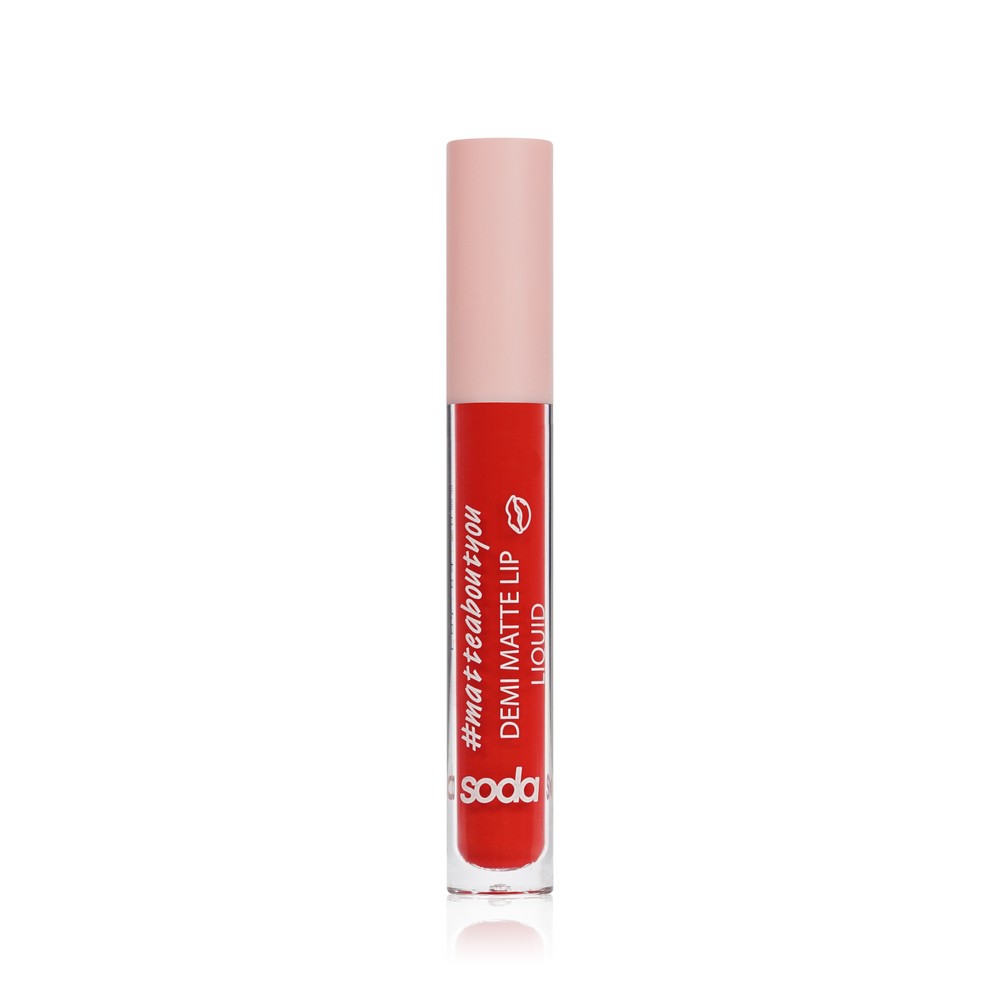 Жидкая матовая помада для губ Soda Demi Matte Lip Liquid #matteaboutyou 005 , 3,5мл. Фото 2.