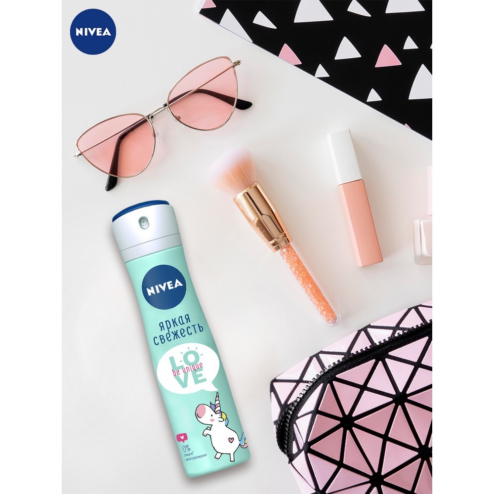 Женский дезодорант - антиперспирант NIVEA Love " Be unique " Яркая свежесть 150мл. Фото 5.