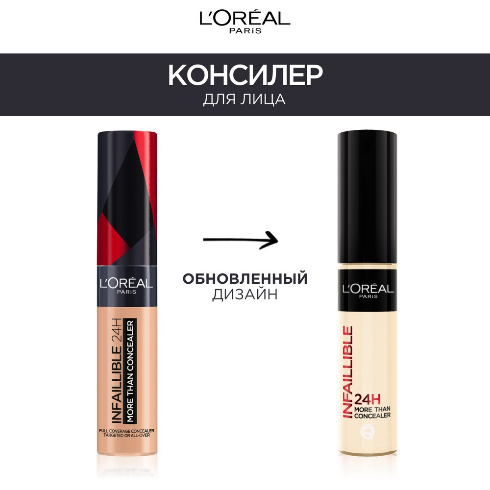 Стойкий консилер для лица L'Oreal Paris Infaillible мультифункциональный 326 Ванильный 11мл. Фото 8.