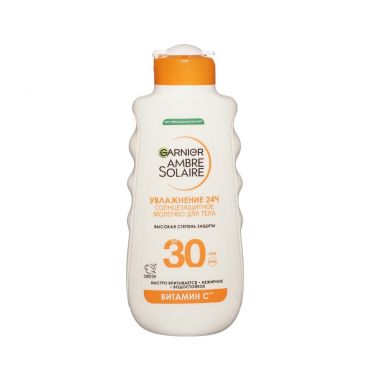 Солнцезащитное молочко для тела Garnier Ambre Solaire Увлажнение 24Ч SPF 30 175мл.