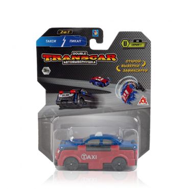 Машинка 1 Toy Transcar Double " Такси-Пикап 2в1 " 8см.