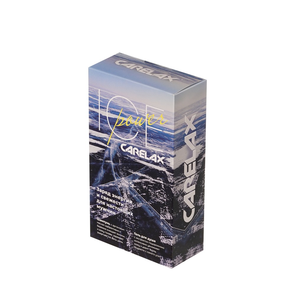 Мужской подарочный набор Carelax Ice Power ( гель для душа Fresh Power 250мл + шампунь для волос Extreme Force 250мл ). Фото 2.