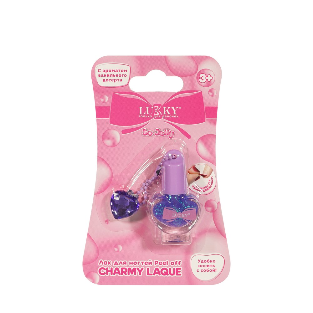 Лак для ногтей Lukky Charmy laque Сиренево-перламутровый металлик 5мл. Фото 1.