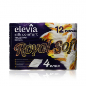 Туалетная бумага Elevia Royal Soft 4-х слойная 12шт.