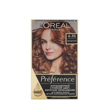 Стойкая краска L'Oreal Paris Preference для волос 6.35 Гавана.