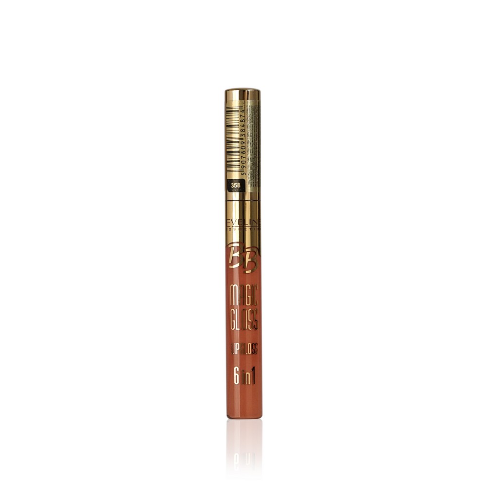 Блеск для губ Eveline BB MAGIC GLOSS LIPGLOSS 6 W 1 358 9мл. Фото 2.