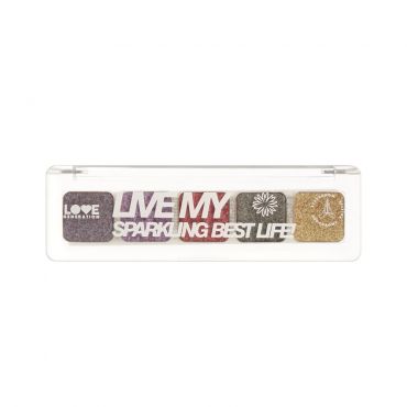 Палетка теней для век Love Generation Live my sparkling best life! 5 оттенков 5г.