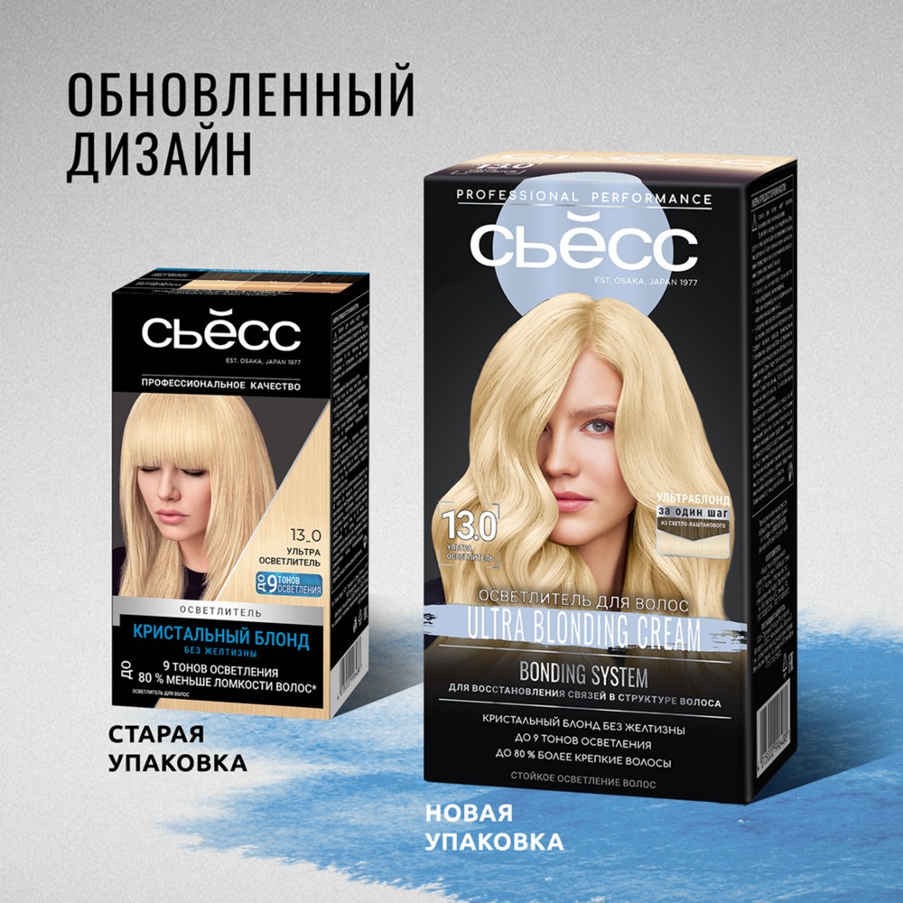 Осветлитель для волос Сьёсс 13-0 Ультра осветлитель 50мл. Фото 7.