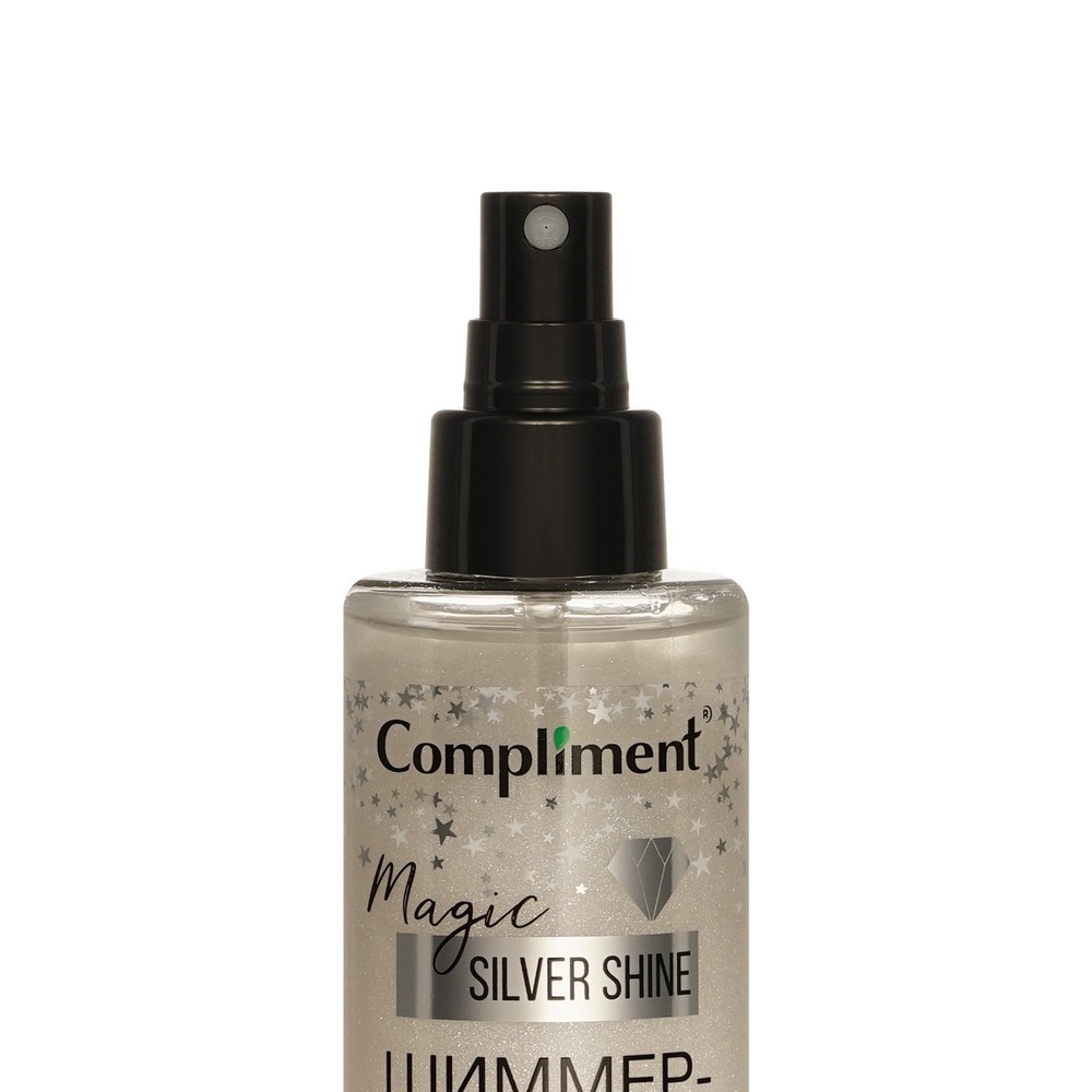 Шиммер - мист для волос Compliment Magic silver shine 200мл. Фото 3.