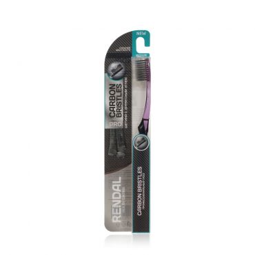Зубная щетка Rendal Carbon Bristles средней жесткости , с древесным углем.