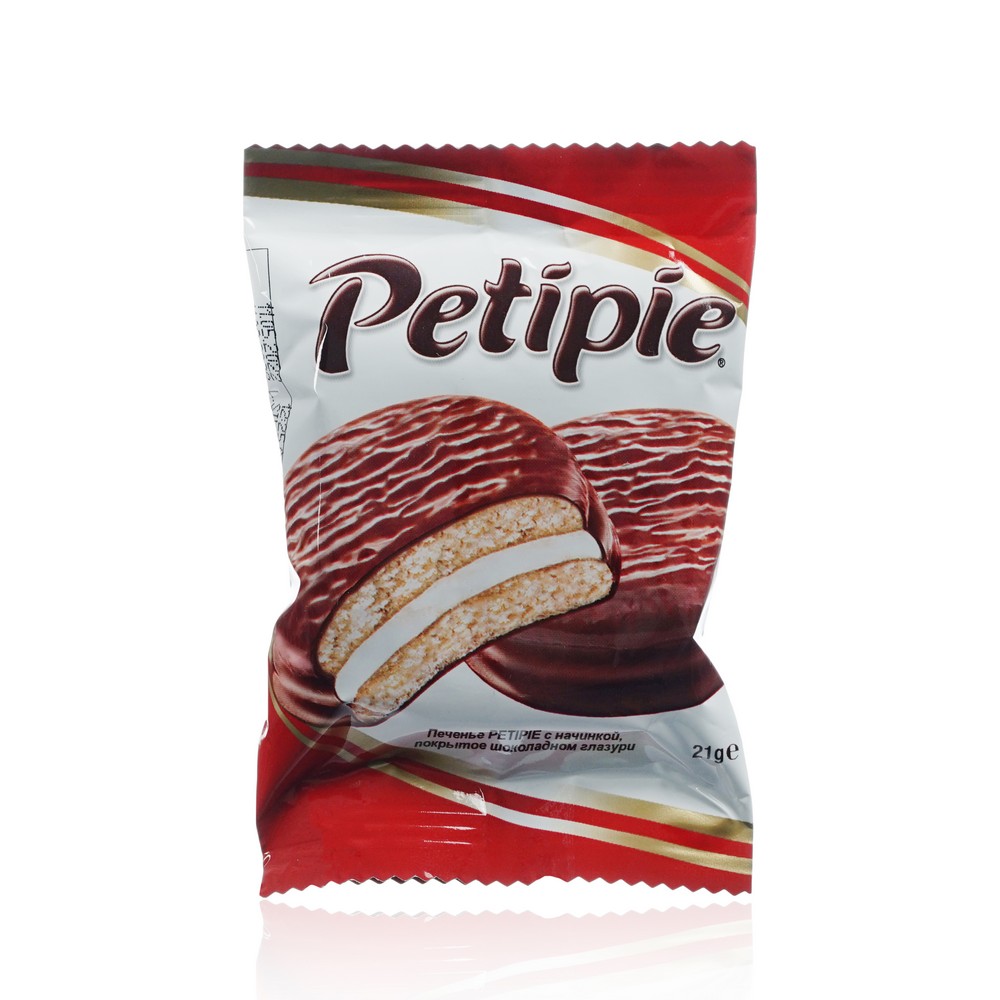 Печенье Petipie в шоколадной глазури, с начинкой 21г. Фото 1.