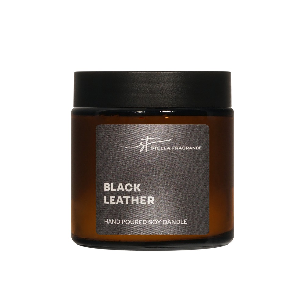 Свеча ароматическая Stella Fragrance Black Leather 90г. Фото 1.