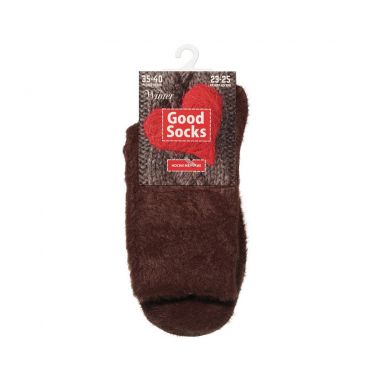 Женские плюшевые носки Good Socks Winter Коричневый р.35-40.