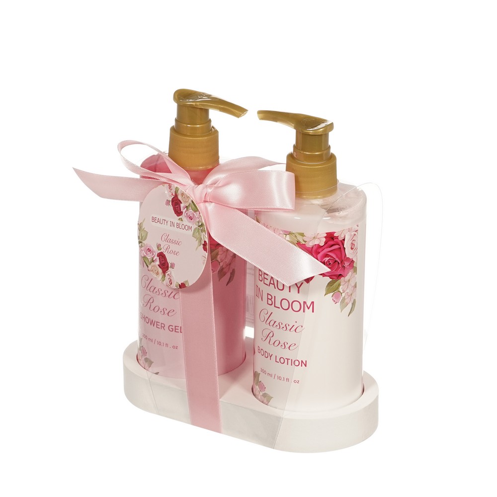 Женский подарочный набор Beauty In Bloom Classic Rose ( гель для душа 200мл + лосьон для тела 200мл ). Фото 2.