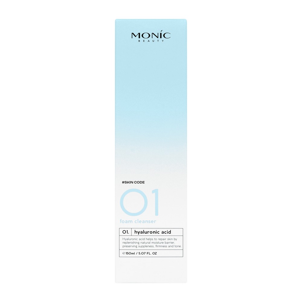 Очищающая пенка для лица с гиалуроновой кислотой Monic Beauty #Skin code Hyaluronic Acid 150мл. Фото 1.