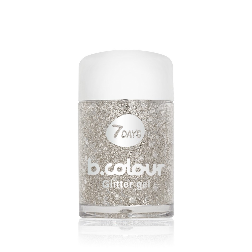 Гель - глиттер для лица и тела 7 days b.colour mini Dark Side 03 Ghost Bride 10г. Фото 2.