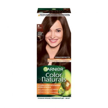 Стойкая крем - краска для волос Garnier Color Naturals 4 Каштан.