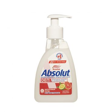 Антибактериальное жидкое крем - мыло Absolut Deo Effect " грейпфрут и бергамот " 250мл.