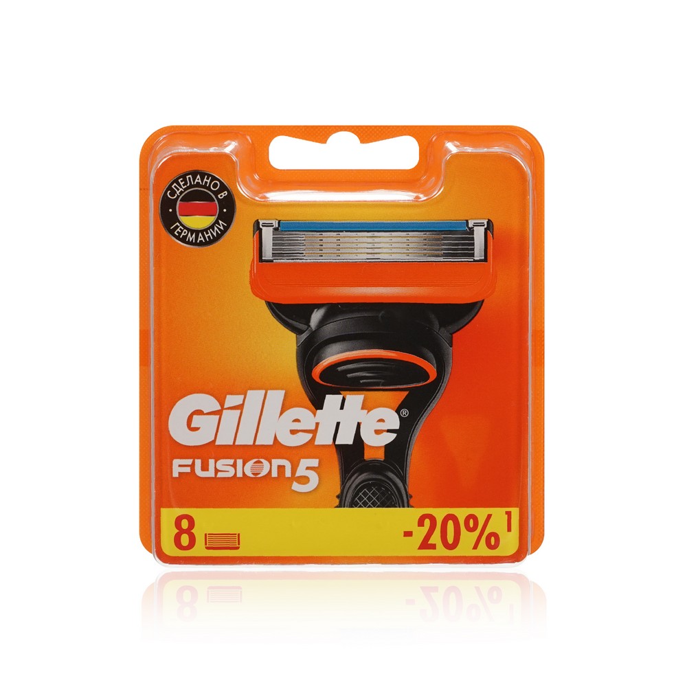 Кассеты для станка Gillette Fusion сменные в блистере 8шт. Фото 1.