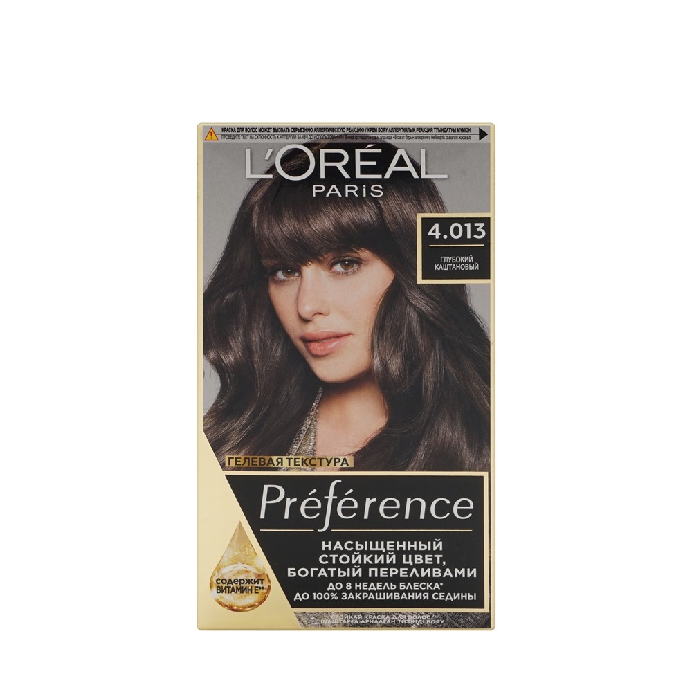 Стойкая краска для волос L'Oreal Paris Preference 4.013 Париж. Фото 1.