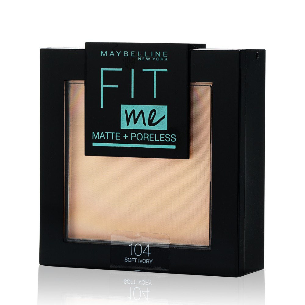 Пудра Maybelline New York Fit me! для лица " Matte & Poreless " матирующая 104 Светло-бежевый 9г. Фото 1.