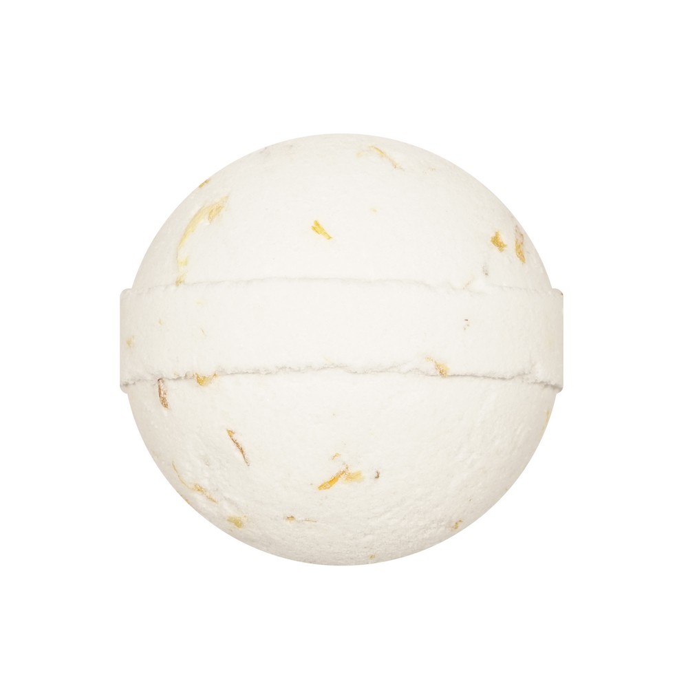 Молочная бомбочка для ванны Delicare Milk Bath с натуральными цветами календулы и маслом миндаля 130г. Фото 3.