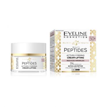 Активно укрепляющий крем - лифтинг для лица Eveline Multi Peptides 50+ 50мл.