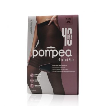 Женские колготки Pompea Comfort Size 40den Nero 6 размер.