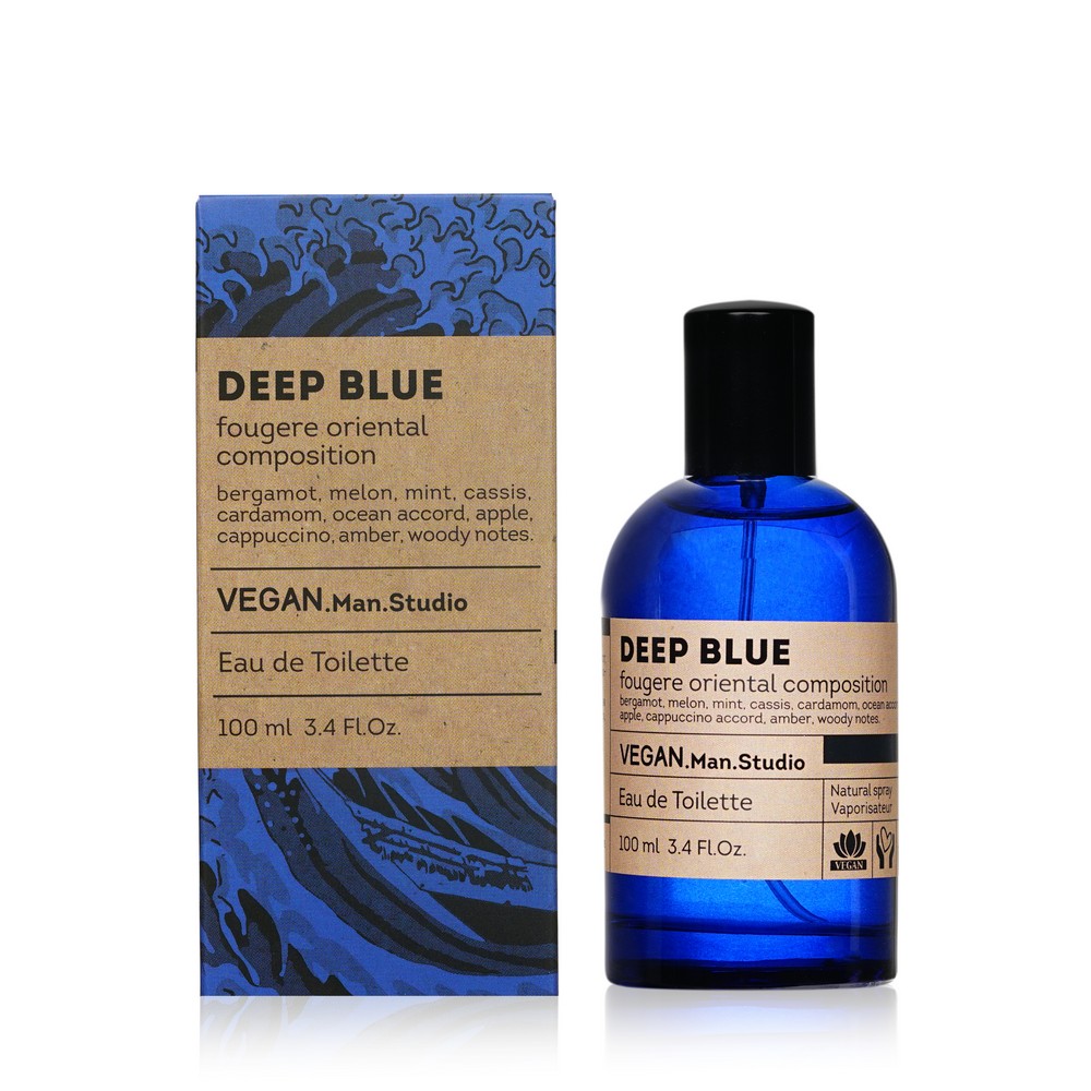 Мужская туалетная вода Vegan Man Studio " Deep Blue " 100мл. Фото 1.