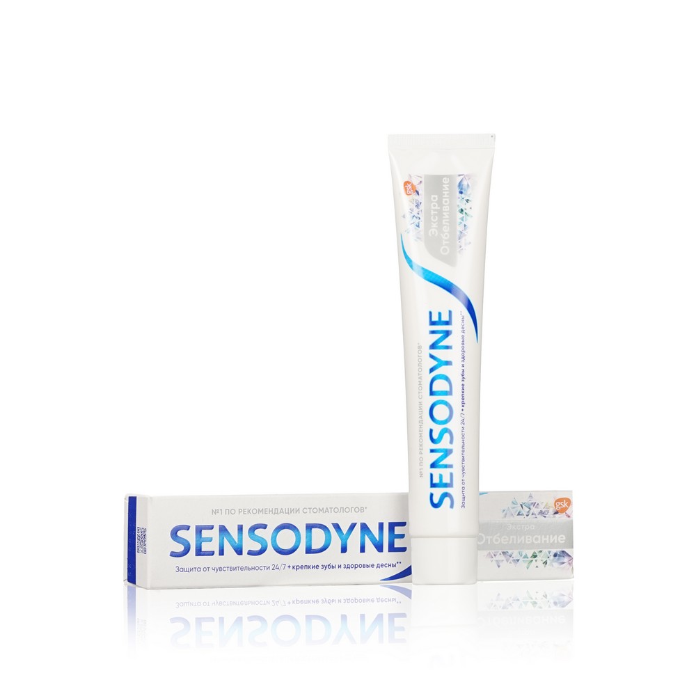 Зубная паста Sensodyne " бережное отбеливание " с фтором , для чувствительных зубов 75мл